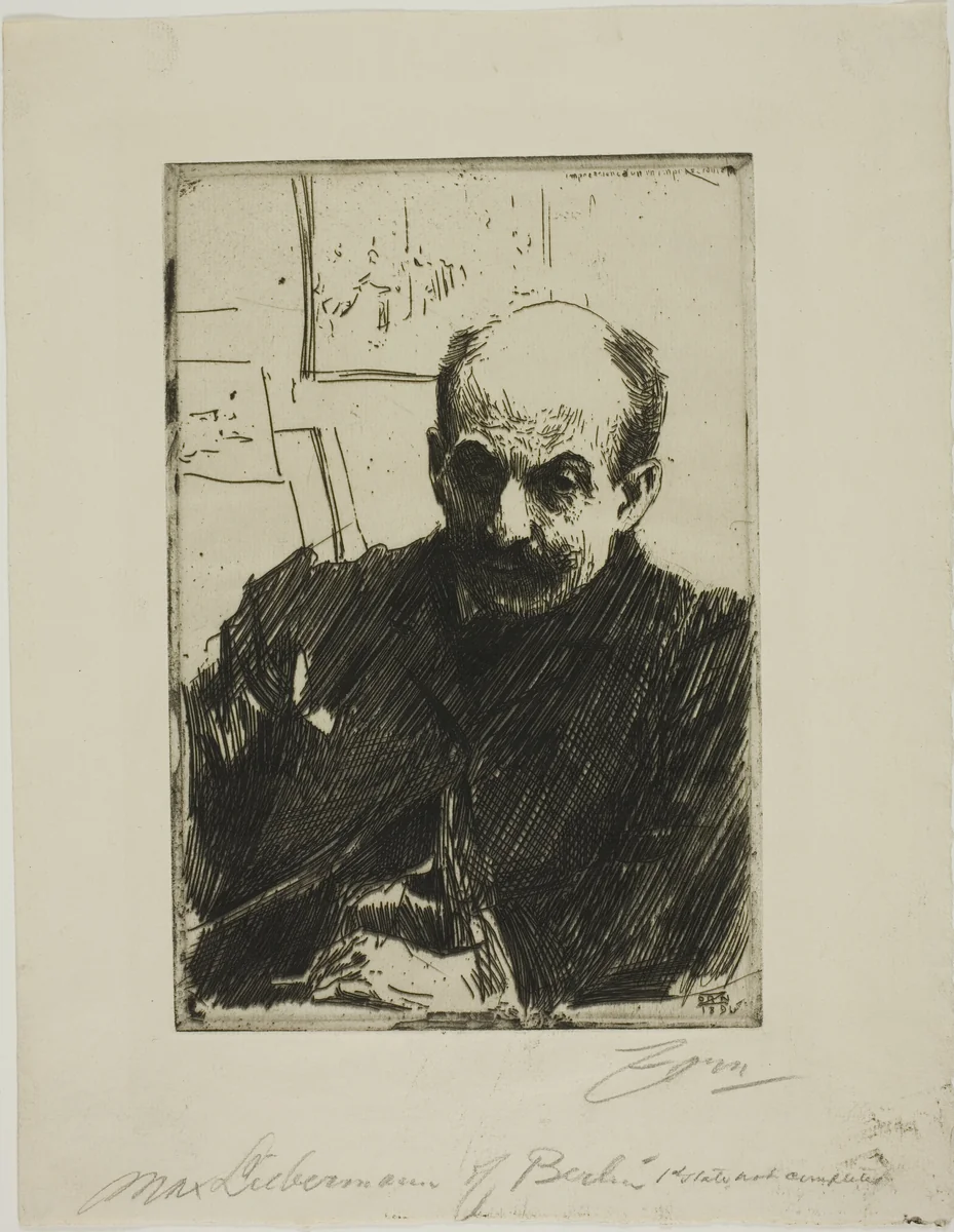Max Liebermann by Anders Zorn, print, 1891