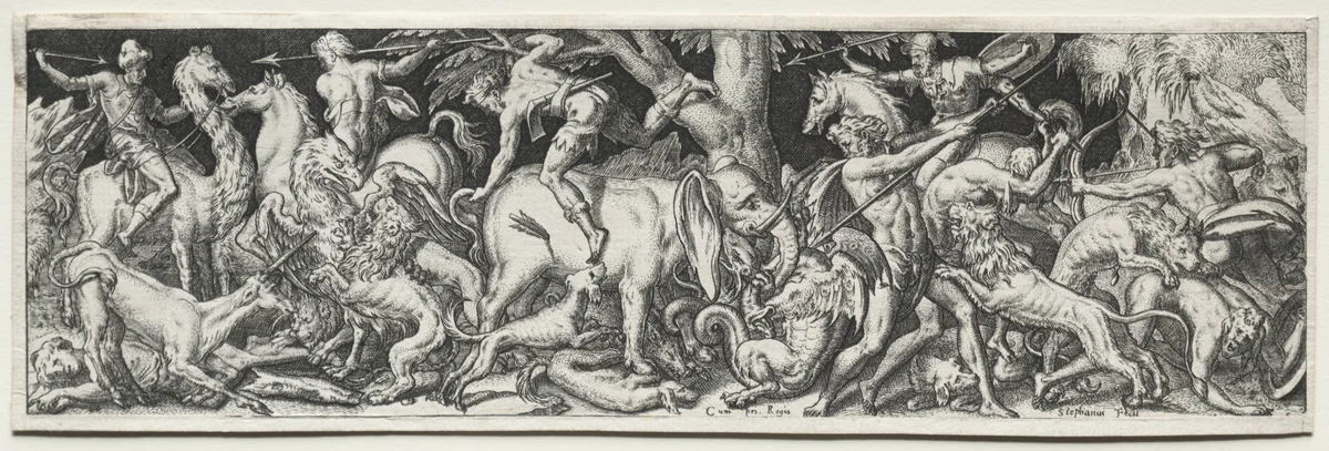Combats and Triumphs by Etienne Delaune, print, 1550-1572