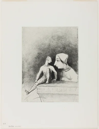 Felineness, plate seven from In Dreams by Odilon Redon, print, 1879