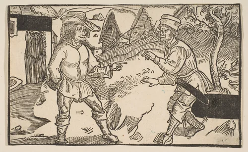 Heauton Timouroumenos, from "The Comedies of Terence", 19th century reprint by Albrecht Dürer, print, 1485-1528
