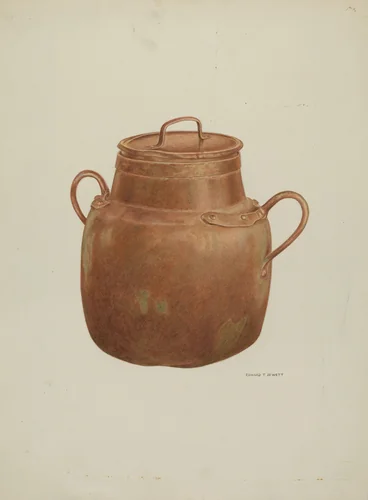 Copper Cauldron by Edward Jewett, index of american design, 1937
