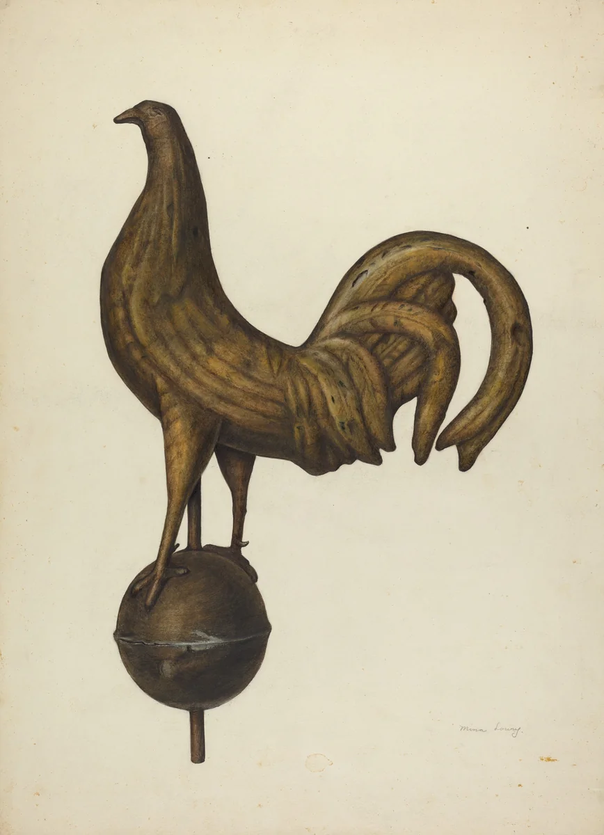 Weather Vane - Cock by Mina Lowry, index of american design, 1940