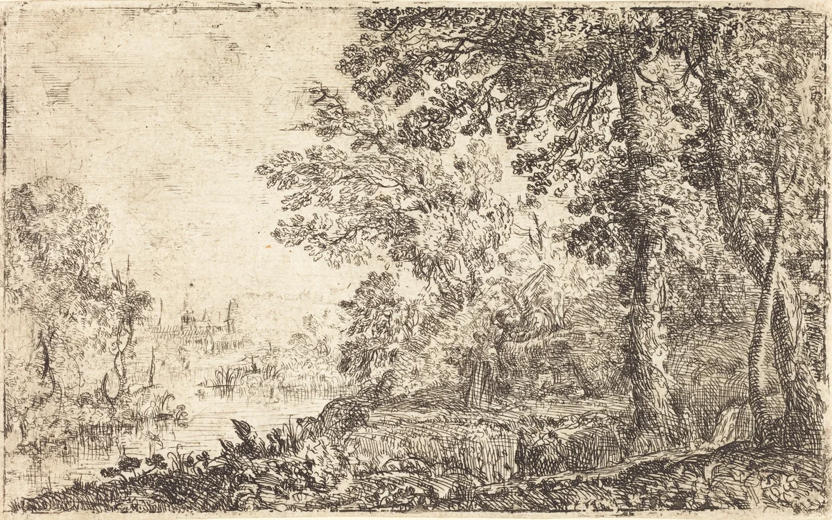 The Vision (L'apparition) by Claude Lorrain, print, 1630