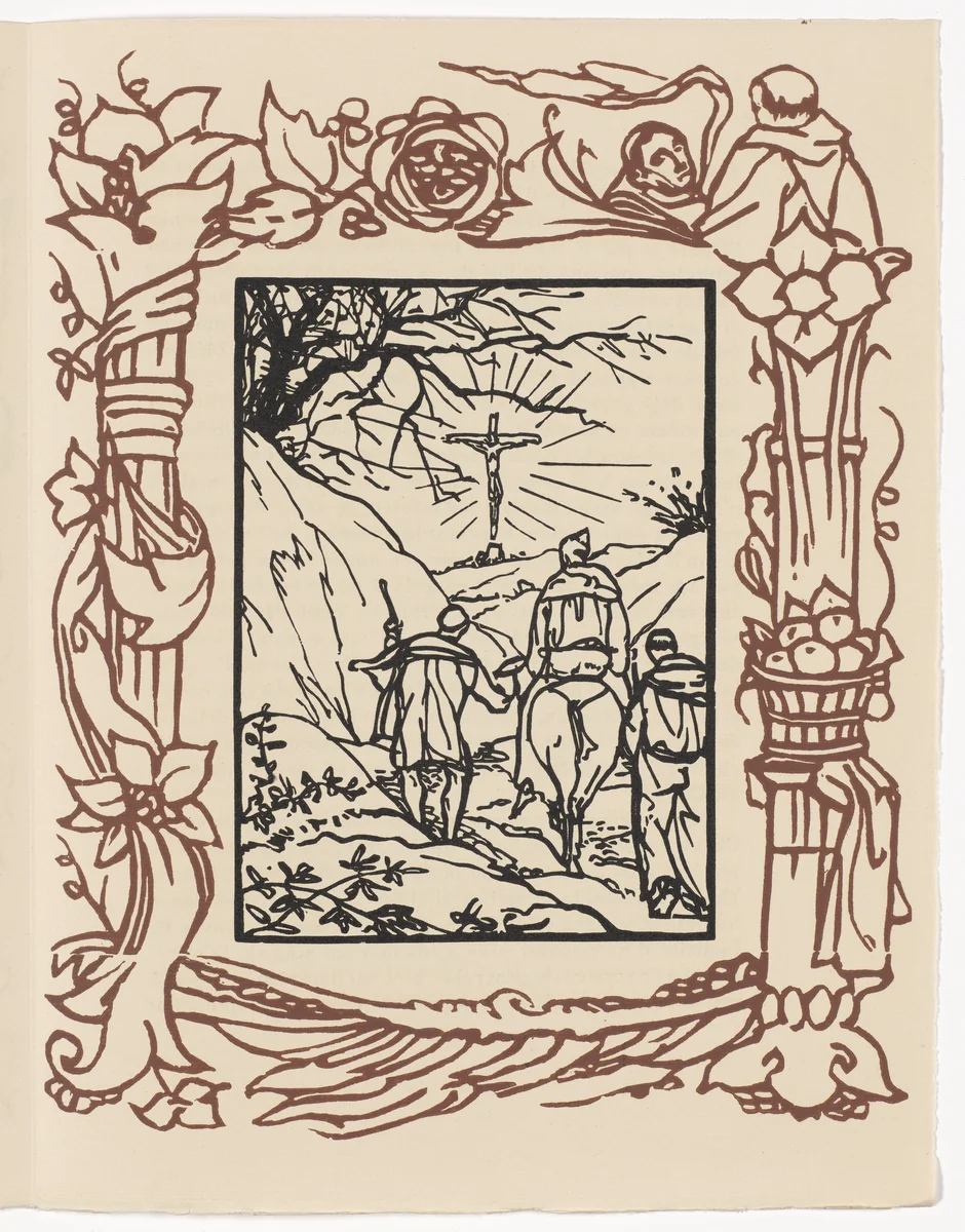 Plate (page 367) from Les Petites Fleurs de St. François (The Little Flowers of St. Francis) by Émile Bernard, illustrated book, 1928