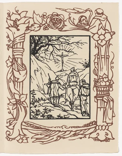 Plate (page 367) from Les Petites Fleurs de St. François (The Little Flowers of St. Francis) by Émile Bernard, illustrated book, 1928