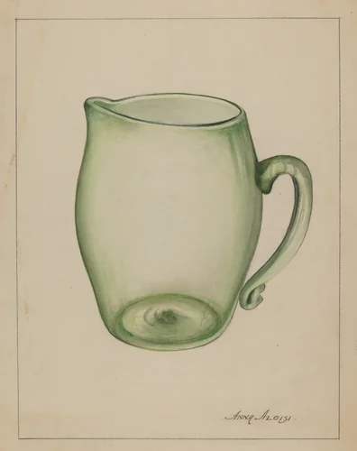 Pitcher by Anna Aloisi, index of american design, 1935-1942