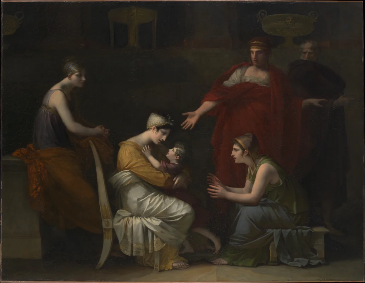 Andromache and Astyanax by Pierre-Paul Prud'hon, painting, 1813-1824