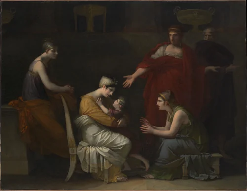 Andromache and Astyanax by Pierre-Paul Prud'hon, painting, 1813-1824