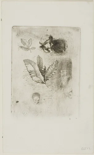 Sketches by Odilon Redon, print, 1875-1885