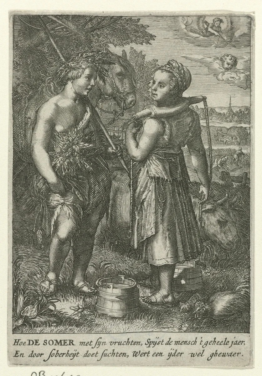 De Zomer by anonymous, print, 1601-1651