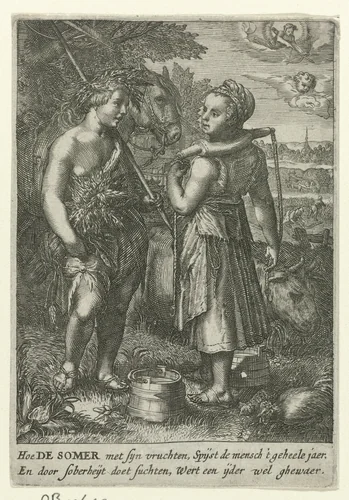 De Zomer by anonymous, print, 1601-1651