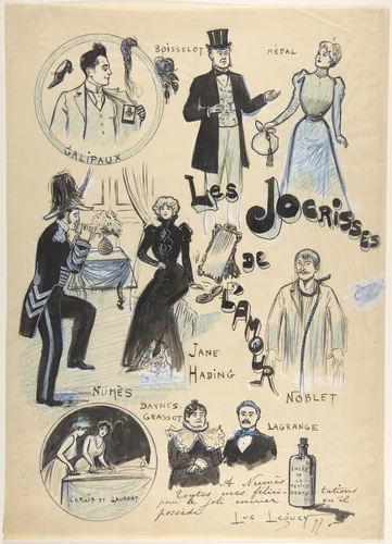 Les Jocrisses de L'Amour by Luc Leguey, drawing, 1897