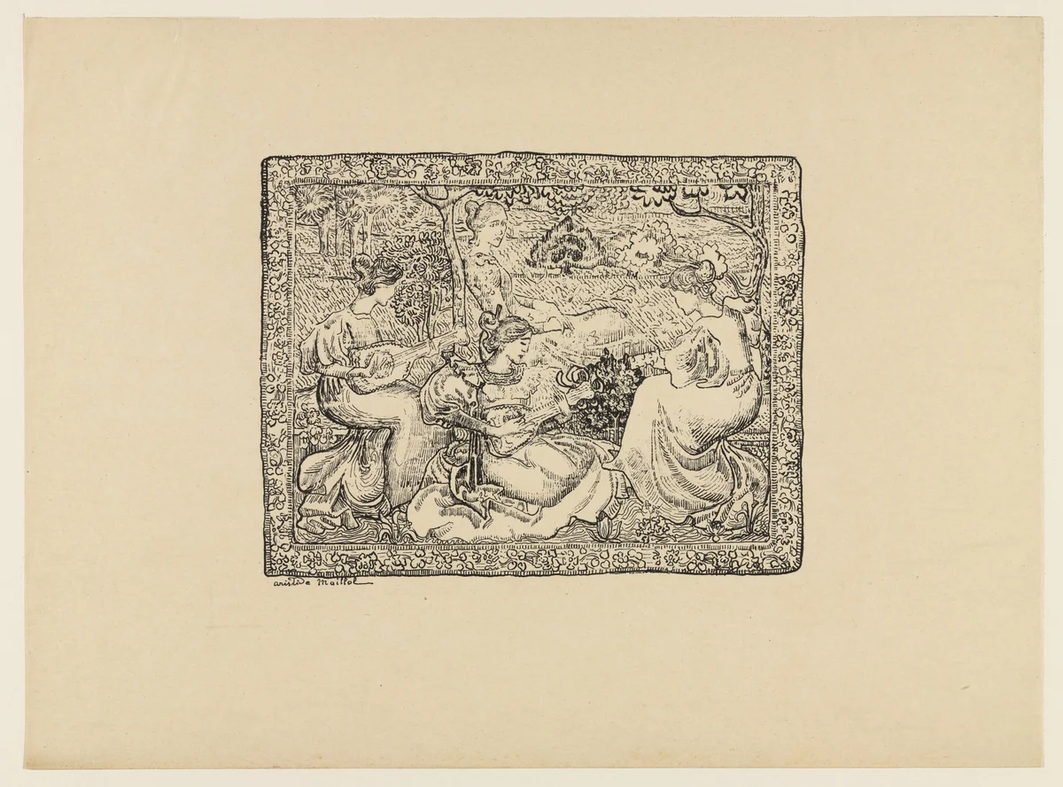 Music (Concert Champetre) by Aristide Maillol, print, 1895