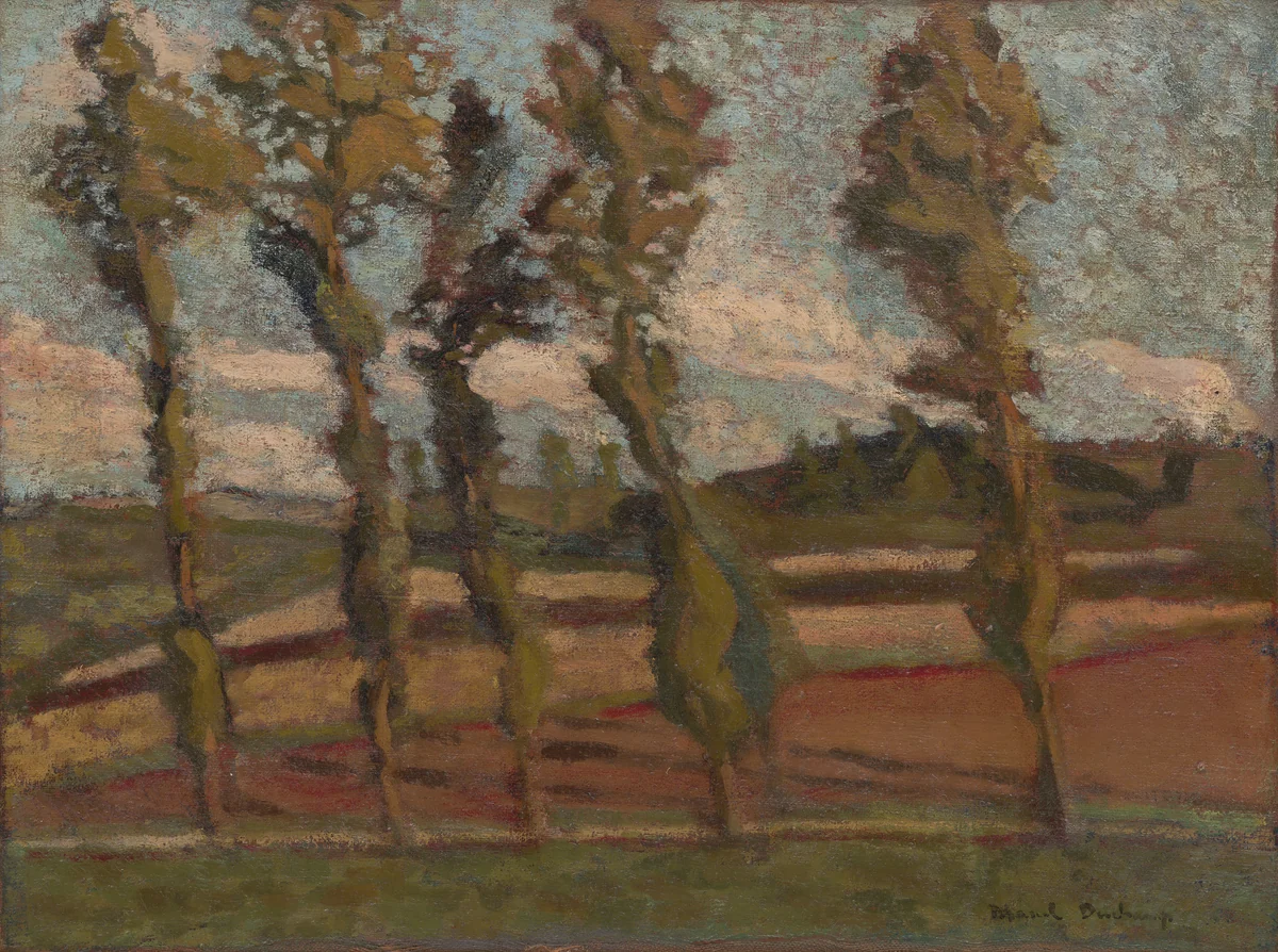 Landscape by Marcel Duchamp, painting, 1908