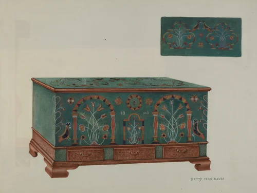 Pa. German Chest by Betty Jean Davis, index of american design, 1939