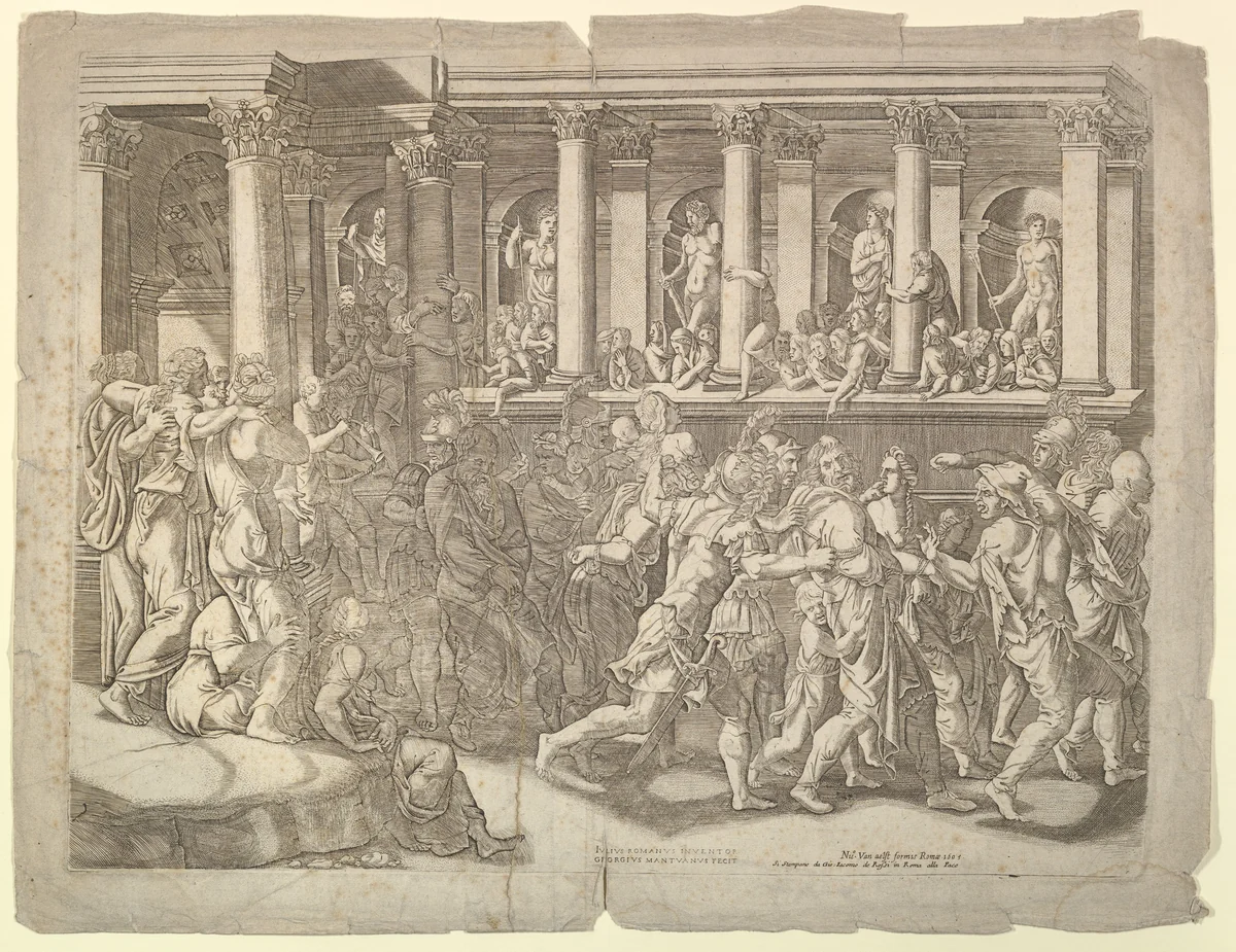 The Mocking of the Prisoners by Giorgio Ghisi, print, 1535-1605