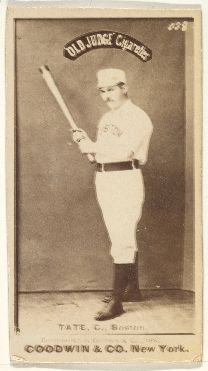 Tate, Catcher, Boston, from the Old Judge series (N172) for Old Judge Cigarettes by Goodwin & Company, photograph, 1887
