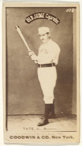 Tate, Catcher, Boston, from the Old Judge series (N172) for Old Judge Cigarettes by Goodwin & Company, photograph, 1887