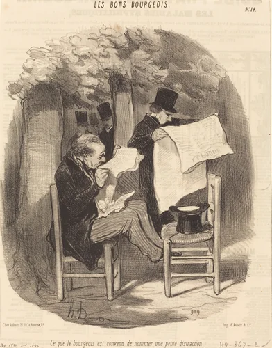 Ce que le bourgeois est convenu de nommer une... distraction by Honoré Daumier, print, 1846