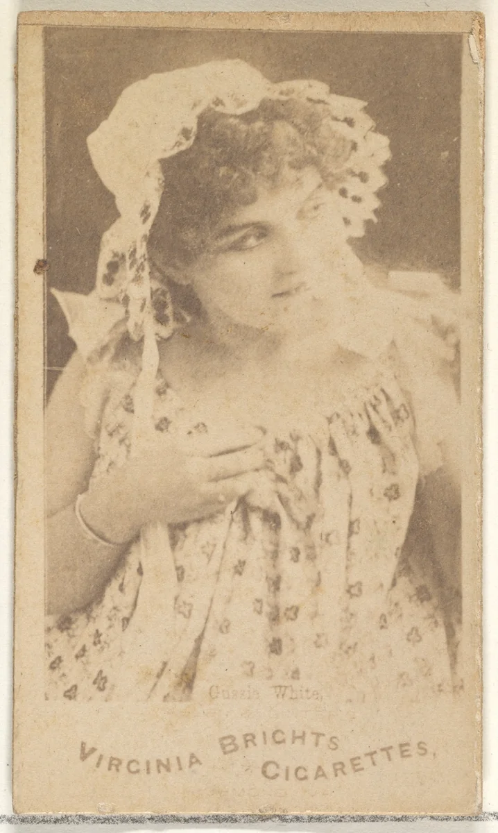 White, from the Actors and Actresses series (N45, Type 1) for Virginia Brights Cigarettes by Allen & Ginter, photograph, 1885-1891