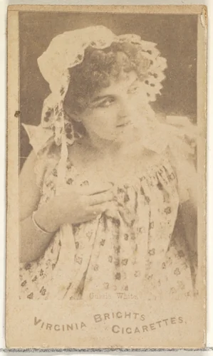 White, from the Actors and Actresses series (N45, Type 1) for Virginia Brights Cigarettes by Allen & Ginter, photograph, 1885-1891