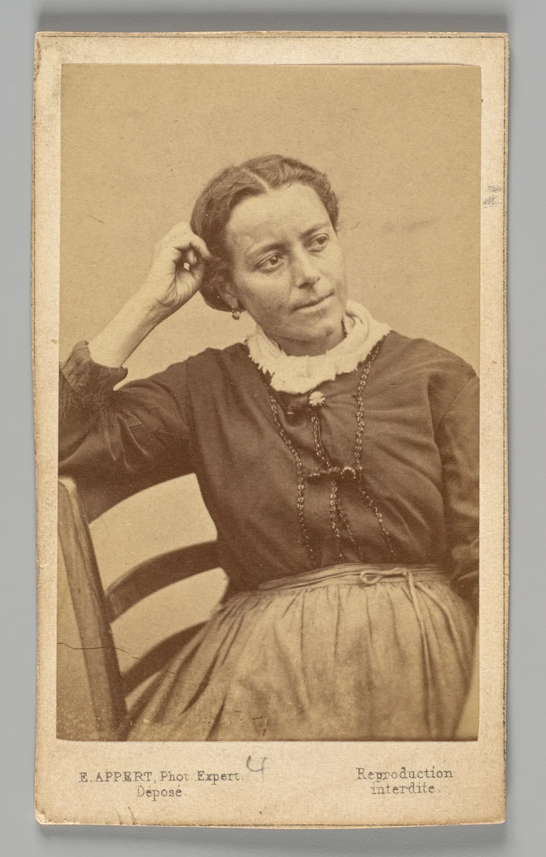 [Member of the Paris Commune: Marie Grivot, orateur de club, perpétuité] by Ernest Eugène Appert, photograph, 1871