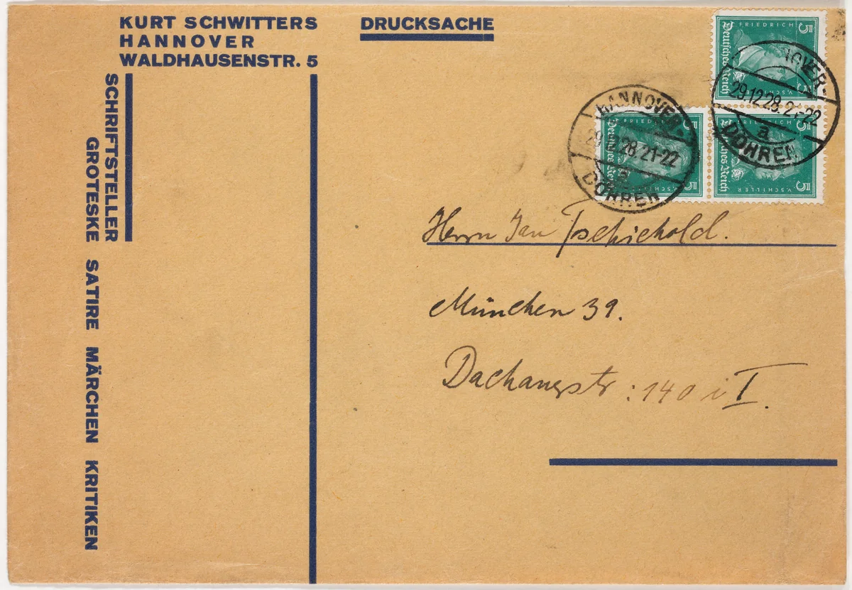 Kurt Schwitters, Hannover, Waldhausstr. 5 by Kurt Schwitters, design