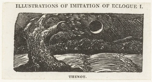 De verdomde boom en het platgeslagen graan by William Blake, print, 1820-1821