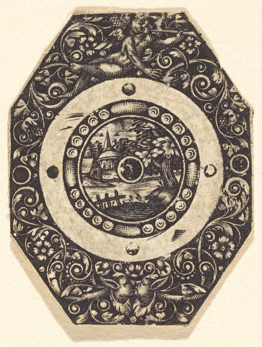 Landscape by Antoine Jacquard, print, 1572-1652