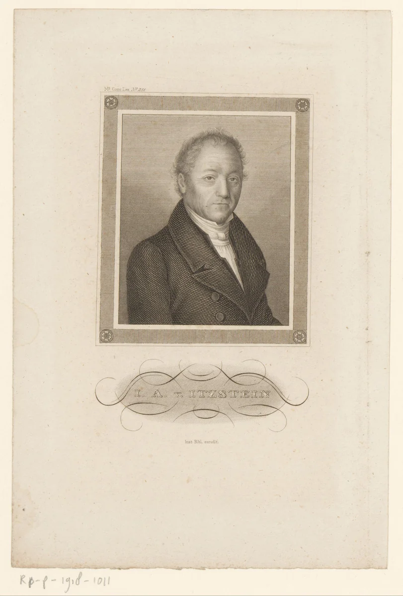 Portret van Johann Adam von Itzstein by Johann Georg Nordheim, print, 1840-1855