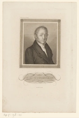 Portret van Johann Adam von Itzstein by Johann Georg Nordheim, print, 1840-1855