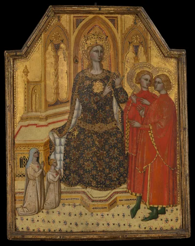 Saint Catherine Disputing and Two Donors by Cenni di Francesco di Ser Cenni, painting, 1375-1385