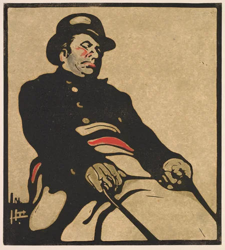 London Types: Bus Driver by William Nicholson, print, 1898