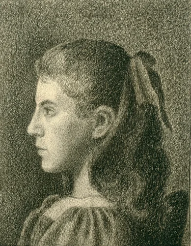Portrait of Berthe Serruys by Georges Lemmen, drawing, 1894