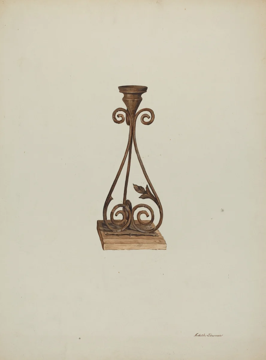 Candlesticks by Edith Towner, index of american design, 1939