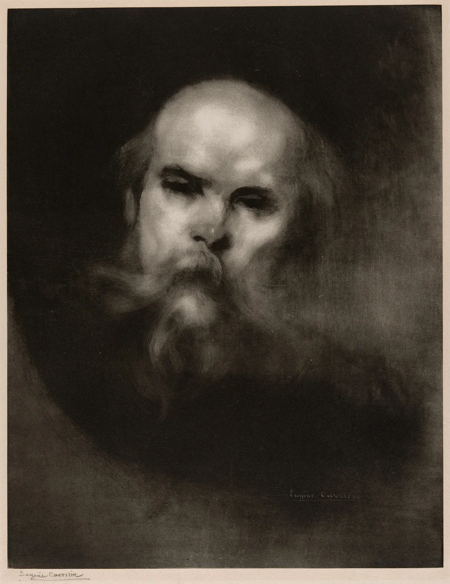 Portrait of Paul Verlaine by Eugène Carrière, print, 1896