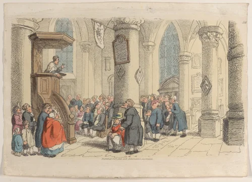 Plate 38, from "World in Miniature" by Thomas Rowlandson, print, 1816