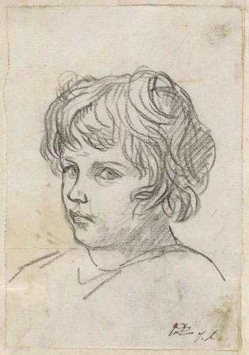 Head of a Boy by Jacques-Louis David, drawing, 1775-1780