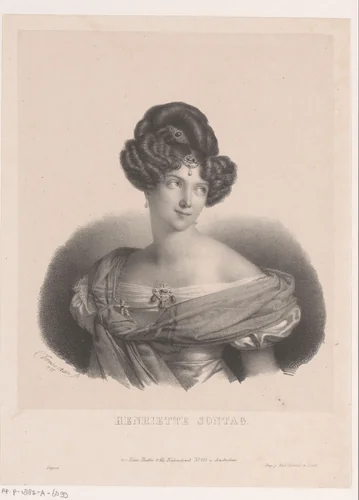 Portret van Henriette Sontag by anonymous, print, 1827