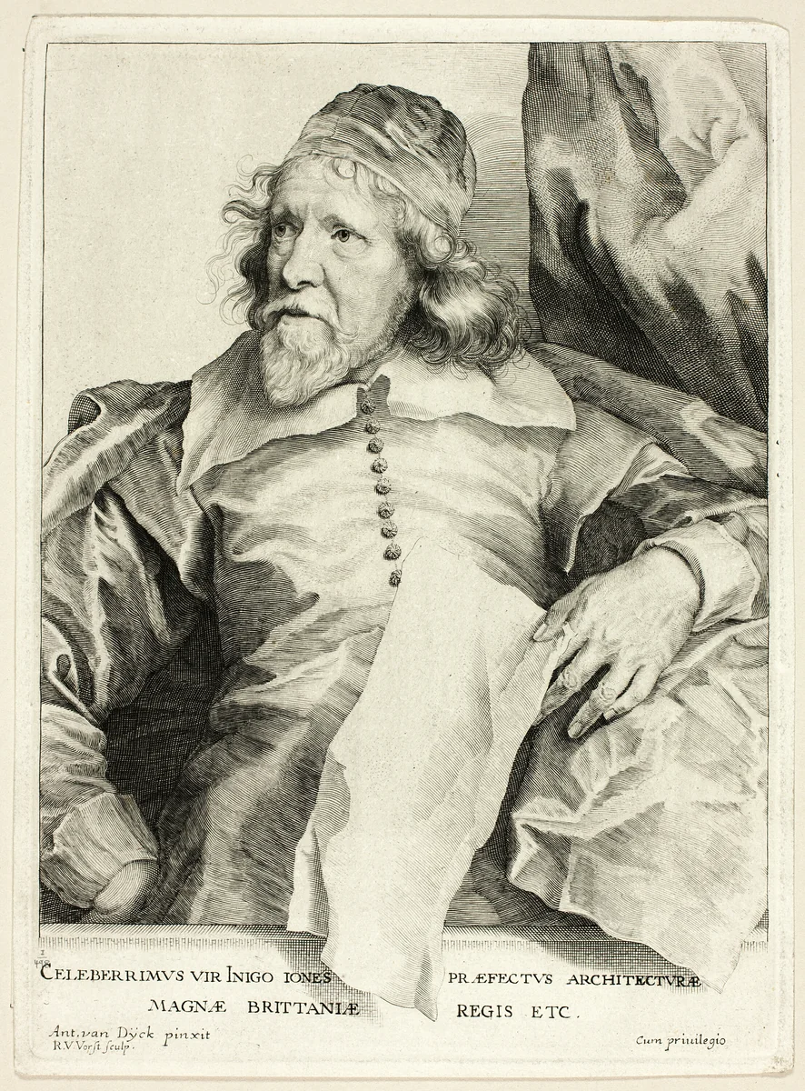 Inigo Jones by Robert van Voerst, print, 1630-1636