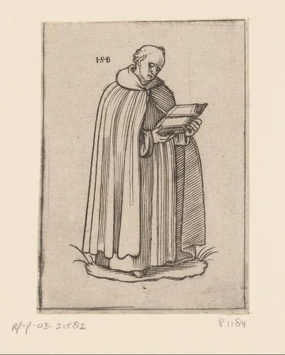 Monnik van de orde der Hieronymusbroeders by anonymous, print, 1526