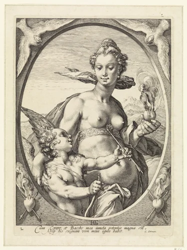 Venus en Amor by Unknown, print, 1575-1607