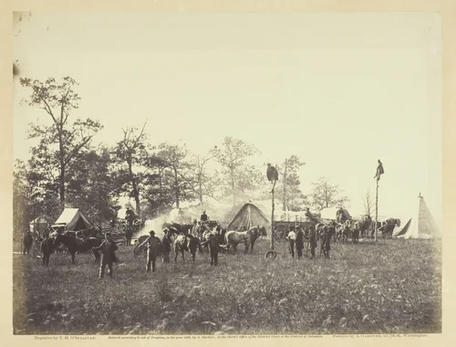 U.S. Military Telegraph Construction Corps by Timothy O'Sullivan, photograph, 1864