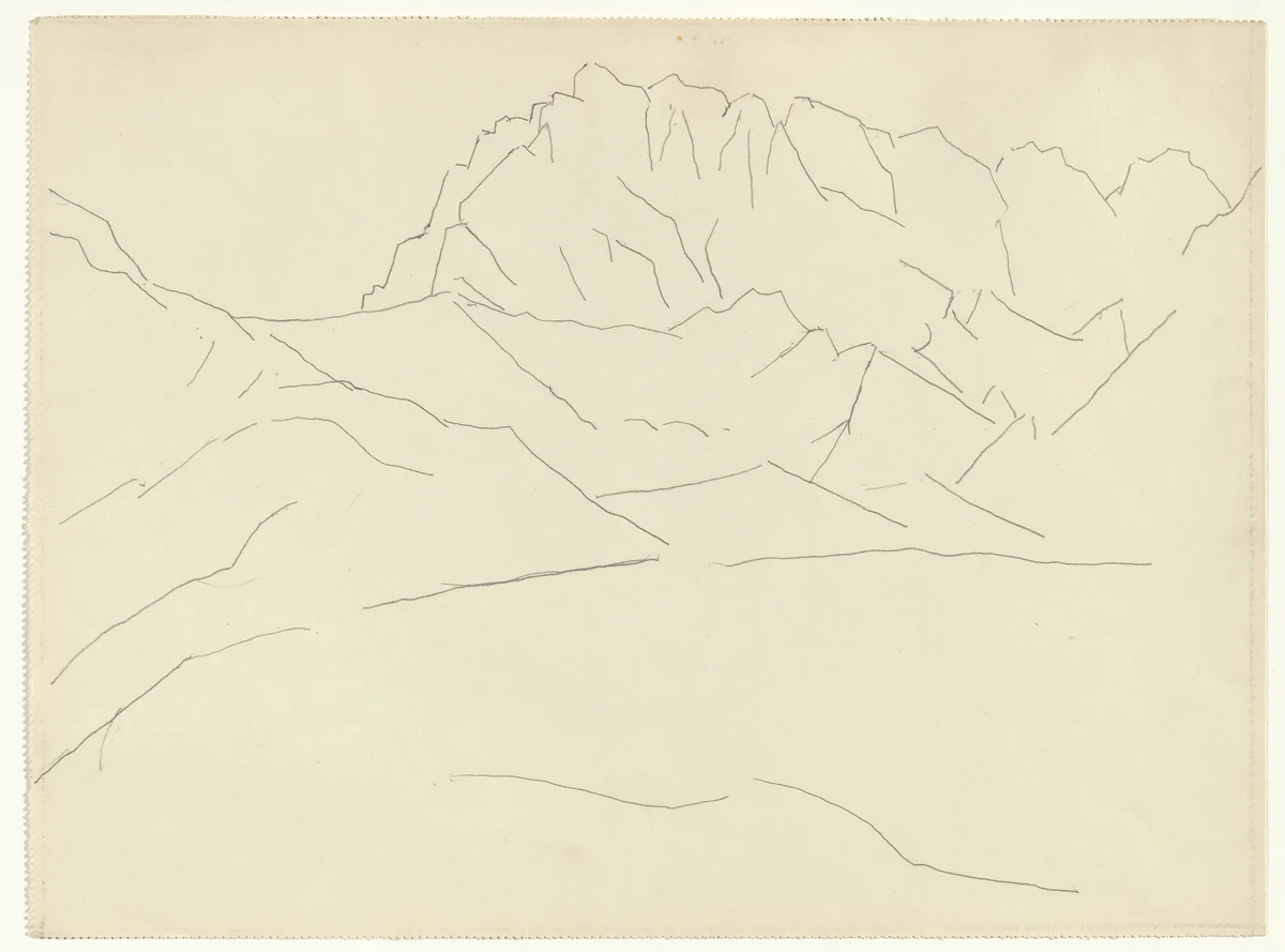 Mountain Crest, The Alps by Marsden Hartley, drawing, 1933