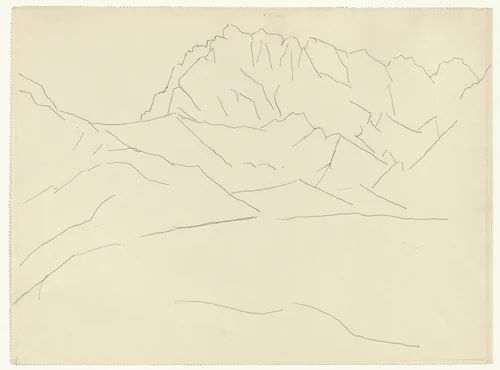 Mountain Crest, The Alps by Marsden Hartley, drawing, 1933