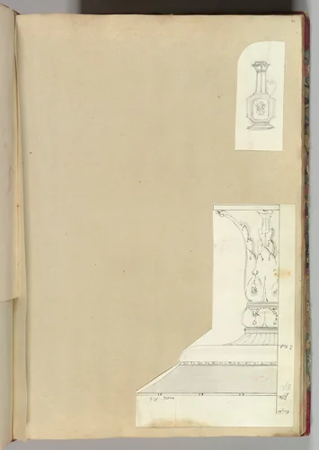 Designs for a Ewer and a Candlestick by Alfred Forrester, drawing, 1845-1855