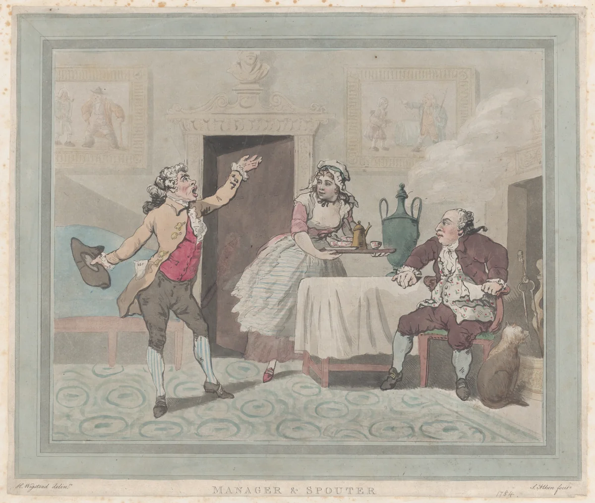 Manager & Spouter by Henry Wigstead, print, 1802