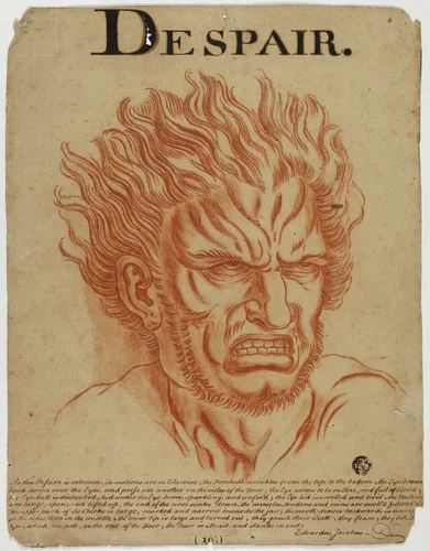 Despair by Charles Le Brun, drawing, 1698-1799