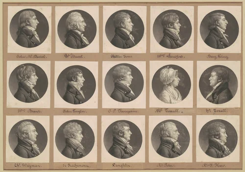 Saint-Mémin Collection of Portraits, Group 35 by Charles B. J. Févret de Saint-Mémin, volume, 1804-1808