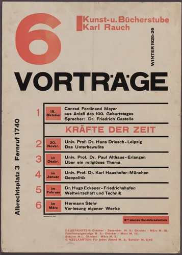 6 Vorträge by Herbert Bayer, design, 1925